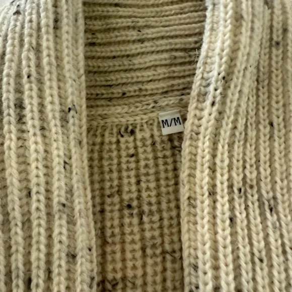 Kent Wang Men´s Cream Shawl Collar Sweater Men